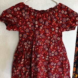 Cat & Jack Vibrant Red and Purple Kids Dress